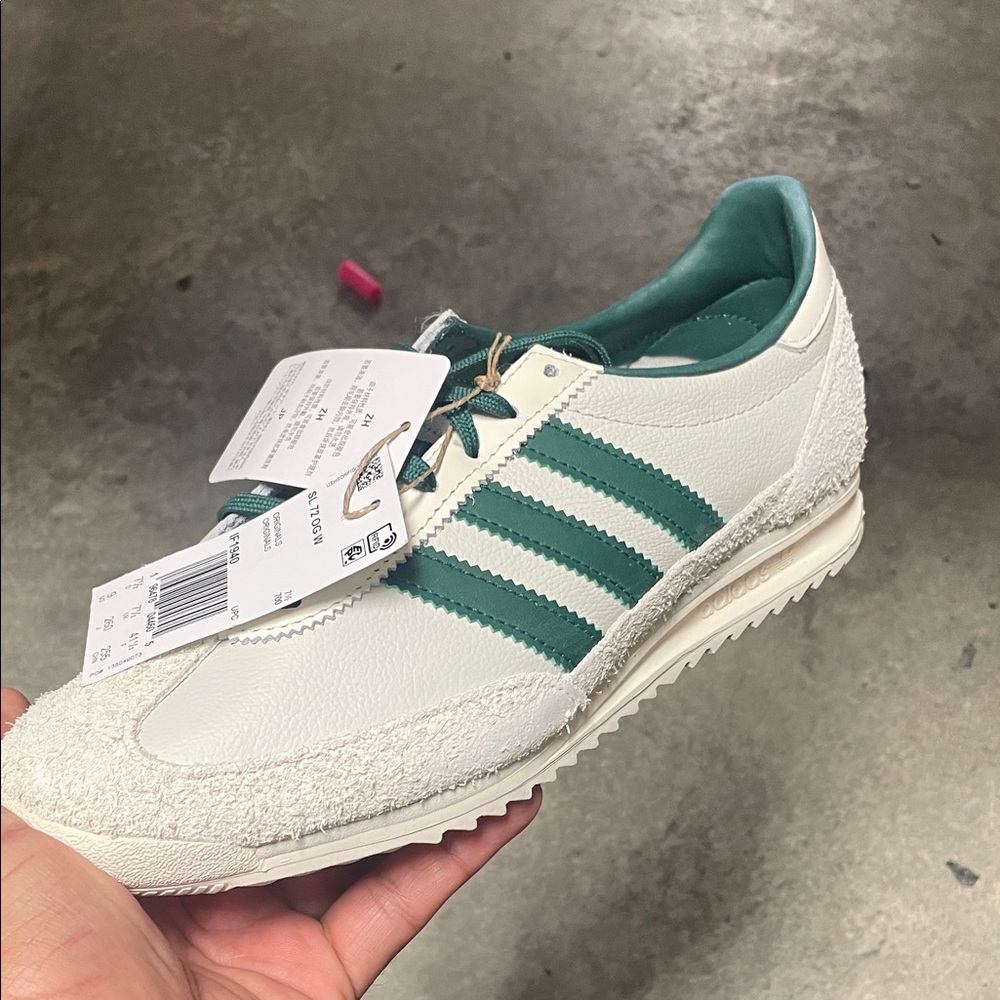 Adidas SL 72 White and Teal Casual Shoes